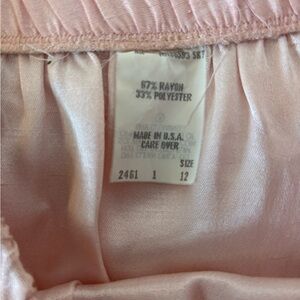 Pink Rayon-Polyester Blend Skirt